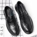 Suitable For All Seasons Casual For Men Spring Live British Business Formal Hand-Scraped Soft Sole Slip-On Men's Leather Shoes_vogvips.com