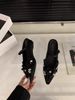 Hidden Heel Silver Closed-Toe Half Slippers For Women, Outdoor Wear, 2025 New Spring/Summer Mary Jane Bowknot Single_vogvips.com