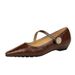 3683-5K92 Elegant And Fashionable Women's Shoes With Shallow Mouth, Pointed Toe, Sloping Heel, Straight Strap, Single_vogvips.com