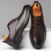 Men's 2025 New Model Cowhide Lace-up Men's Business Formal Casual Leather Wedding Groom Shoes_vogvips.com