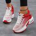 Spring And Autumn New Casual Fly Woven Breathable Thick Soled Sports Anti Slip Comfortable Inner Height Increase Women's 51F_vogvips.com