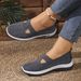 Foreign Trade Cross-Border Plus Size Fashion Comfortable Casual Hollow Breathable Mesh Slip-On Mom Shoes_vogvips.com