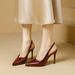 Comfortable High-heeled Shoes For Women, 2026 Spring New French Style Solid Color Patent Leather Pointed Toe Stiletto Slip-on Clos_vogvips.com