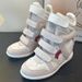 Inviible Height Increaing For Women Autumn New High Top Color Blocking Round Toe Velcro Sport Caual Hiking_vogvips.com