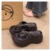Thick Soled Flip Flops For Women Summer Outdoor Wear Height Increasing Durian Diamond Shaped Non Slip Beach High Heeled Sandals_vogvips.com