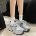 Women's Shoes Paris Dad Shoes Women's New Summer Thick Sole Height Increase Mesh Breathable Versatile Lightweight Sports Casual Shoes_vogvips.com
