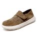 Men's plus-size leather loafers Fashion casual shoes Men's Velcro loafers_vogvips.com