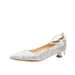 Luxury Pearl Bridal Heels - Hand-Sewn Crystal Ankle Wrap Pumps (Silver/Rose Gold, Non-Slip Sole For Wedding Party)_vogvips.com