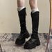 European Style Women's Long 2025 Spring And Autumn Hot Trend Over-the-Knee High Wrinkled Thick-Soled Riding Pants Boots_vogvips.com