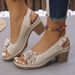 Springnew Arrival High-heeled Sandals Women's Shoes One-piece Strap Fish Mouth Sandals Belt Buckle High-heeled Casual Sandals_vogvips.com