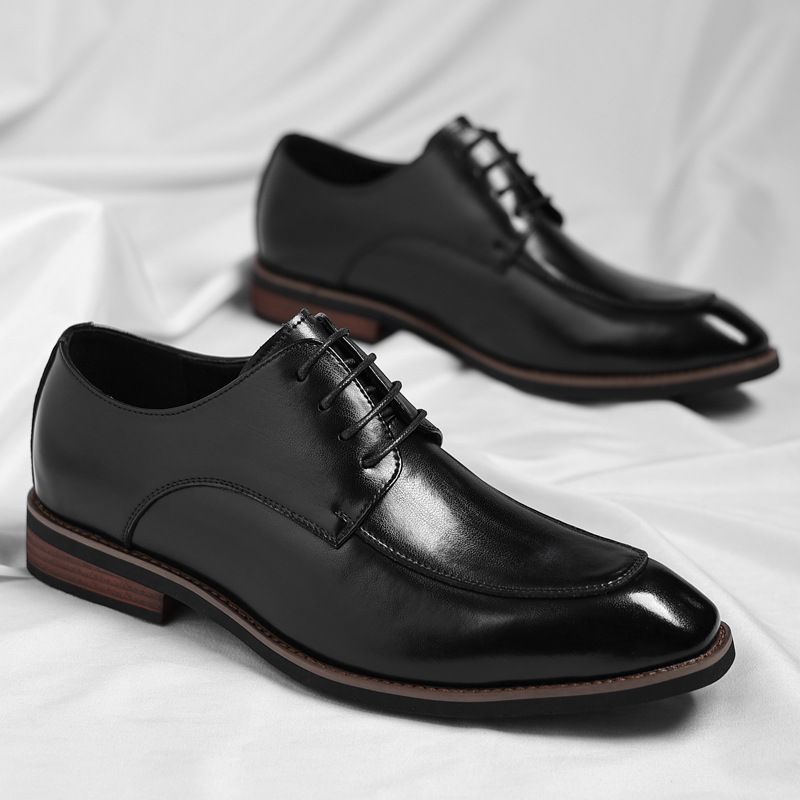 Large Size Leather Fashion Men's Business Formal Trendy British Gentleman Wedding Shoes_vogvips.com
