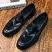Euro Step Washed Craft Men's Slip-On Horse Loafers Small Leather Lazy Driving Shoes Breathable Comfortable_vogvips.com