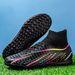 Football shoes High top new camouflage adult training professional spike sneakers_vogvips.com
