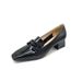 Patent Leather Fashion Thick Heeled Single Shoes Women Autumn And Winter New Low Top Square Toe Mid Heel S Slip On High_vogvips.com