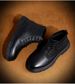Top Martin Boots Men's, Fleece Cotton Boots Black Leather Boots High Top Shoes Wind Tooling Boots_vogvips.com