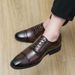 Regal Footwear Three-Joint Leather For Men 2024 New Autumn British Style Formal Business Casual Black Pointed Wedding Groom Shoes_vogvips.com
