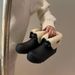 Reserved~ Women's Shoes Bear Bow Tie 2025 Winter New Leather Two-Way Wear Fleece-Lined Non-Slip Warm Snow Boots_vogvips.com