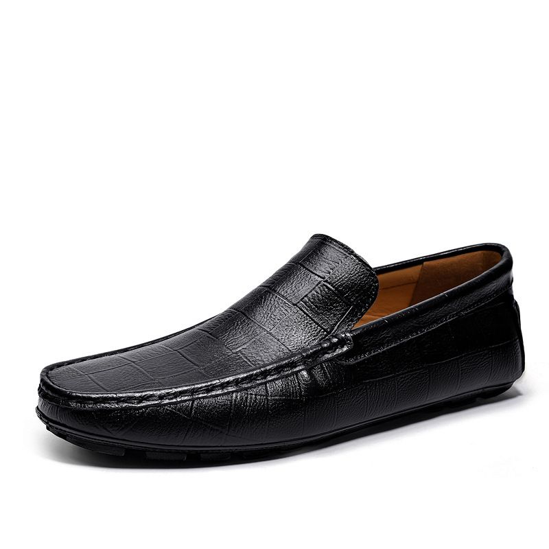 Large Size Men's Doudou Shoes Lazy Driving Casual Small Leather Shoes Style Office Shoes_vogvips.com