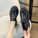 Platform For Women Spring New Versatile Small Leather Korean And Japanese Wedge Single Shoes Slip On British Style_vogvips.com