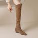 Post-Apocalyptic Style Over-the-Knee Long For Women 2024 Autumn Winter New Fashion Slim Pointed Toe Hidden Heel Boots_vogvips.com