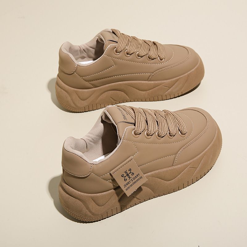 Platform White Sneakers For Women - Casual Shoes With Hidden Heel Lift | Streetwear Fashion For Students & Daily Wear_vogvips.com