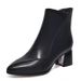2025 Autumn Winter New Versatile Fashion In Stock Thick High Heel Pointed Toe Martin Fleece Lined Thickened Commuter_vogvips.com