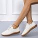 New Plus Size Women's Shoes Spring Round Toe Low Top Casual Flat Heel Strap Single Shoe_vogvips.com