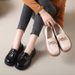 new Spring And Summer Women's Thick Bottom Lace-up Single Shoes Spring And Autumn Hundred With British Small Leather Shoeses_vogvips.com