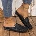 2025 Spring New Large Baotou Casual Single Shoes For Women, Flat Simple One Step Soft Bottom Bean Slippers_vogvips.com