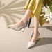 Women Solid Color Sandals Personality Pointed Toe Stiletto High Heels Simple And Versatile Catwalk S Shoes_vogvips.com