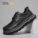 German Camel Dynamic Genuine Men's Thick Business Leather Non-Slip Wear-Resistant Soft Sole Lace-Up Dad Shoes_vogvips.com