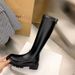Women's Shoes Genuine Leather Knee High Riding Boots With Stretchable Shaft, Chunky Heel & Slip-Resistant Sole For Fall And Winter_vogvips.com