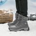 Men's And Women's High Top Hairy Hiking Shoes, Winter Outdoor Snow Boots_vogvips.com