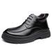 European Warm Series Leather With Fleece Lining, Warm Martin Fashionable Thick-Soled Work Shoes, British Style Mid-Cut Bo, Trendy Men's_vogvips.com