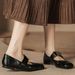 H83-1 Pig Mouth Flat One-Strap Mary Jane Leather Metal Decor Soft Sole Small Fragrance Style Spring Women's Shoes New_vogvips.com