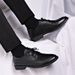 TerraStride Business Formal Suit Leather For Men Spring Groomsmen Wedding Bridegroom Casual Work Soft Sole Black Men's Shoes_vogvips.com