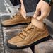 Men's Leather Loafers Breathable Casual Shoes, Spring And Autumn Lace-Up Casual Shoes, Men's Leather Shoes Trendy Goodye_vogvips.com