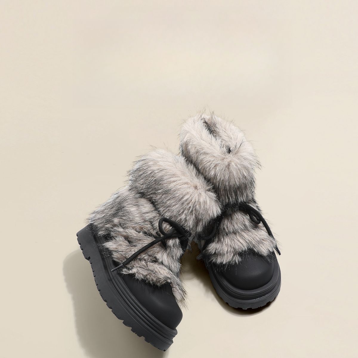 Warm ~ Fluffy Non-Slip Snow For Women 2025 Autumn Winter Thickened Plush Thick Sole Cotton Shoes Big Toe Short Boots_vogvips.com