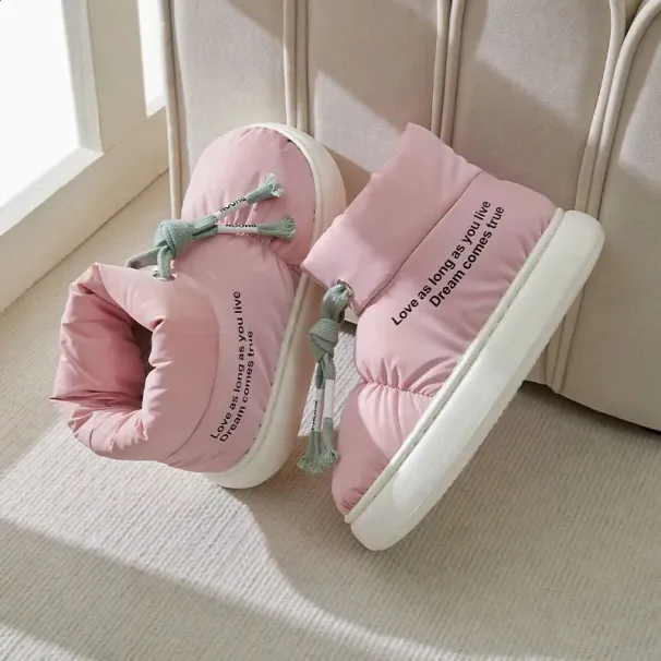 Rimocy Down Waterproof Winter for Women Comfortable Soft Bottom Warm Snow Boots Woman Thicked Plush Casual Walking Shoes_vogvips.com