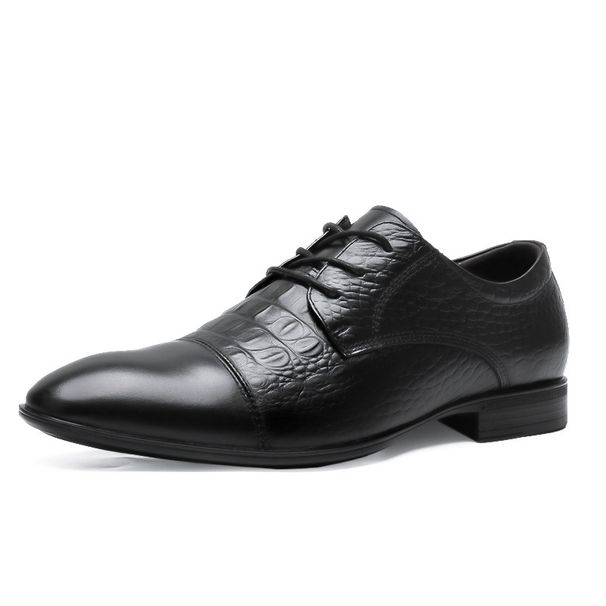 Men's Round Head Leather Men's Casual Single Shoes Front Lace-up Tooling Shoes Low Heel Casual Men's Shoes_vogvips.com