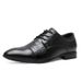Men's Round Head Leather Men's Casual Single Shoes Front Lace-up Tooling Shoes Low Heel Casual Men's Shoes_vogvips.com