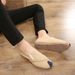 Men Hand Stitched Linen Slip On Loafers Breathable Non-Slip Casual Comfort Walking Shoes_vogvips.com