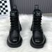 Real Soft Leather Wool Snow Boots Women's One Piece Short Boots Martin Boots Winter Warm Thick Bottom Non Slip Cotton Shoes_vogvips.com