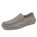 New Casual Men's Shoes Large Size Leather Slip-on Bean Shoes_vogvips.com
