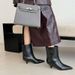 Women's Fashion High Heel Knee High Boots Pointed Toe Ankle Boots Stylish Riding Boots For Winter Spring Fall Above The Knee, Chic Fashion Boots_vogvips.com