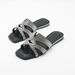 Women's Plus Size Rhinestone Flip Flops - Glitter Flat Sandals For Women - Lightweight PU Slippers For Everyday Wear (Black, White, Brown)_vogvips.com