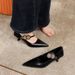 High Heels Thin Heel Shallow Mouth Pointed Metal Word With High Heel Single Shoes Women's Shoes_vogvips.com