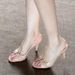 French-style Vintage Ruched Strap Sandals For Women, Summer 2026 New Model, Elegant Metal Buckle Peep-toe High-heeled_vogvips.com