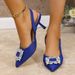 European And American Pointed-toe Rhinestone High-heeled Shoes For Women, 2025 Summer New Style, Thin Heel, Large Size,_vogvips.com