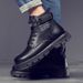 European Warm Series High Top British Style Work Boots Outdoor Mid-Top Men's Autumn Martin Shoes Versatile Trendy Height Increasing_vogvips.com
